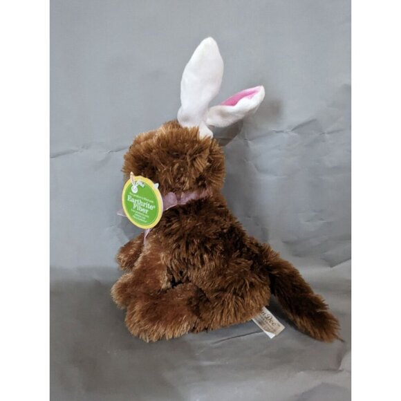 Dan Dee Brown Plush Dog With Bunny Ears & Pink Bow 8" Easter Spring Gift - Picture 7 of 10